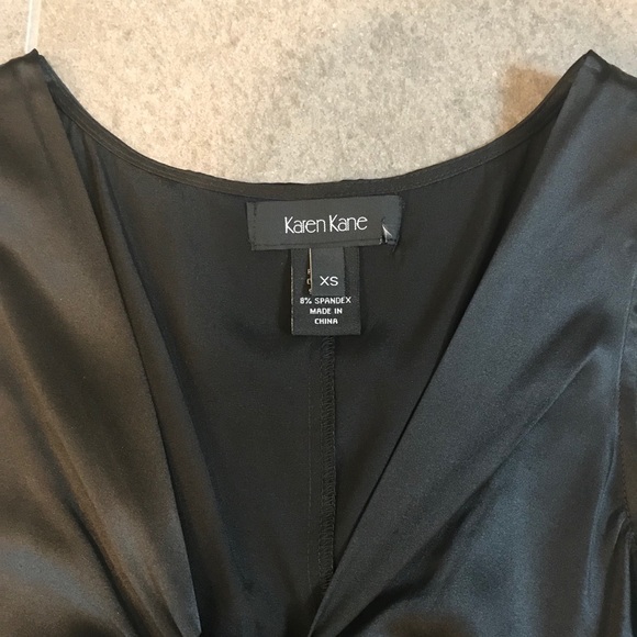 Karen Kane Sleeveless Black Silk, XS - Picture 2 of 5